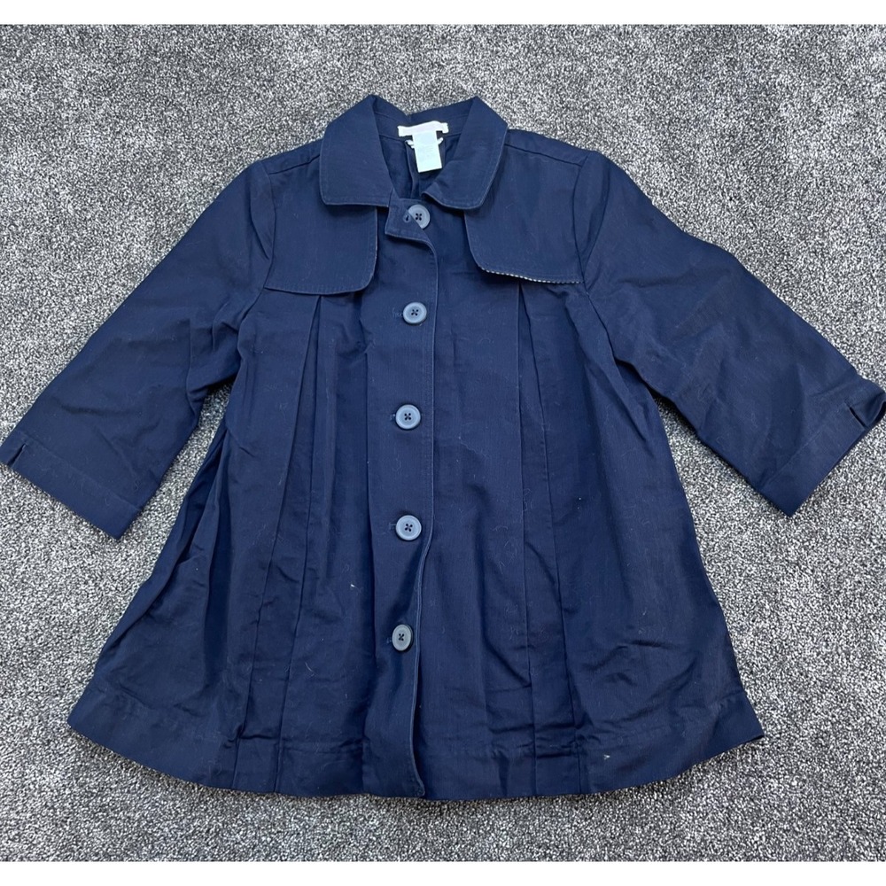 Janie And Jack Girls Trench Coat Size 8 Navy